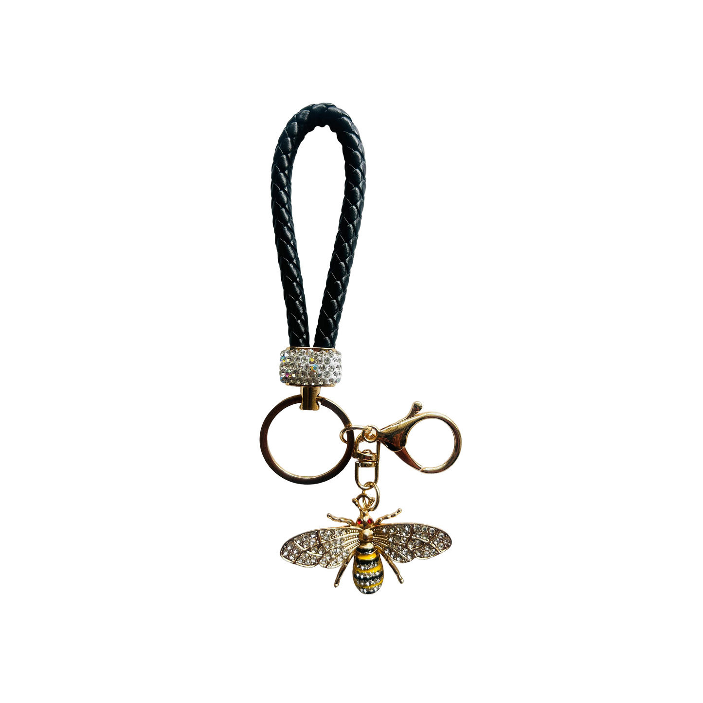 Crystal Bee & Leather Chain