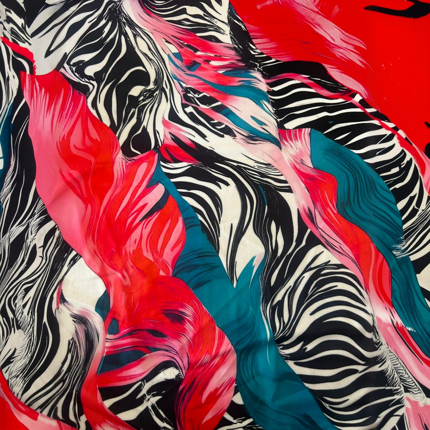 Scarf - Zebra Print - Pink & Mix