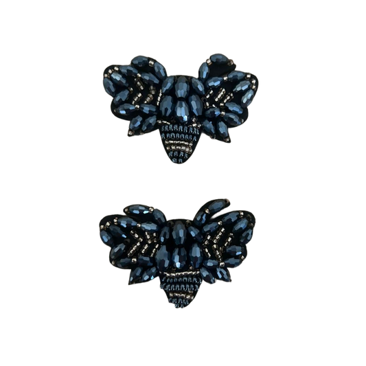 Navy Blue Beaded Bee