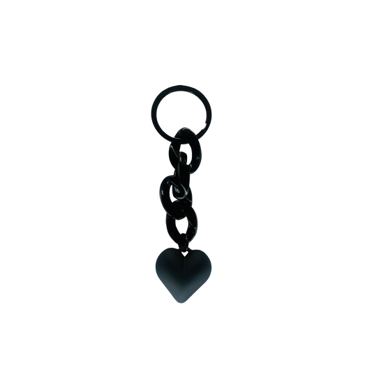 Black Heart Link Chain