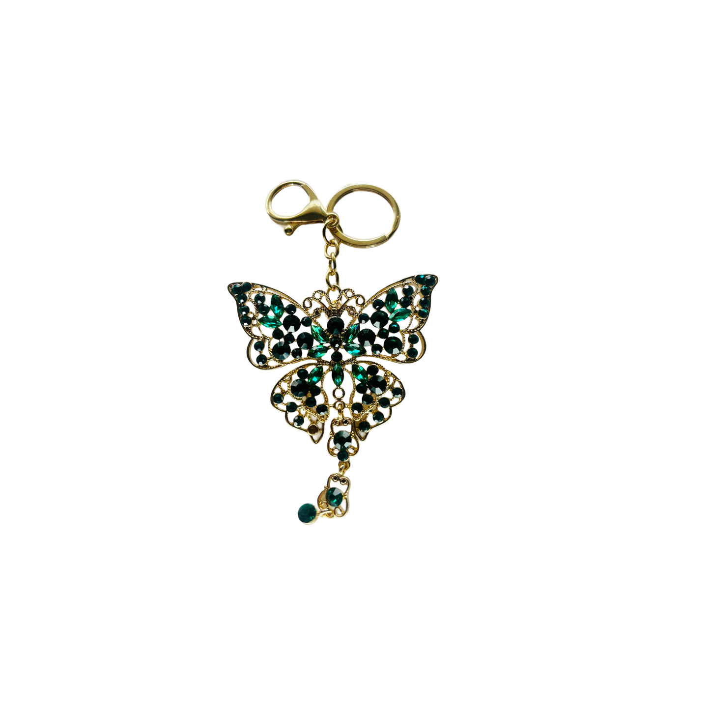 Butterfly Green & Gold Chain