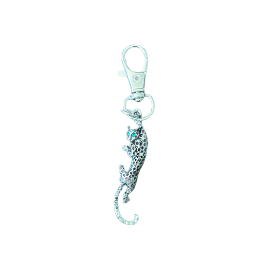 Leopard - Silver -vertical - Chain