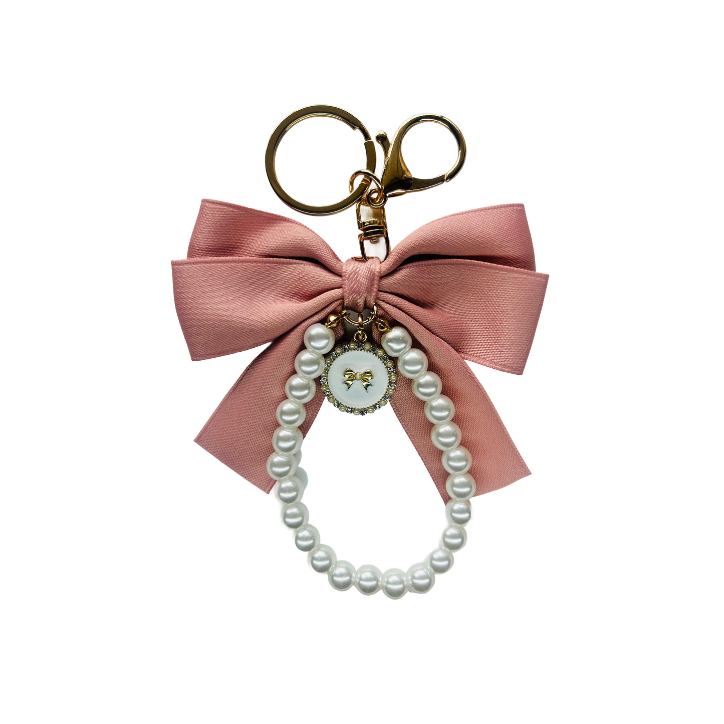 Pink Pearl Bow Chain