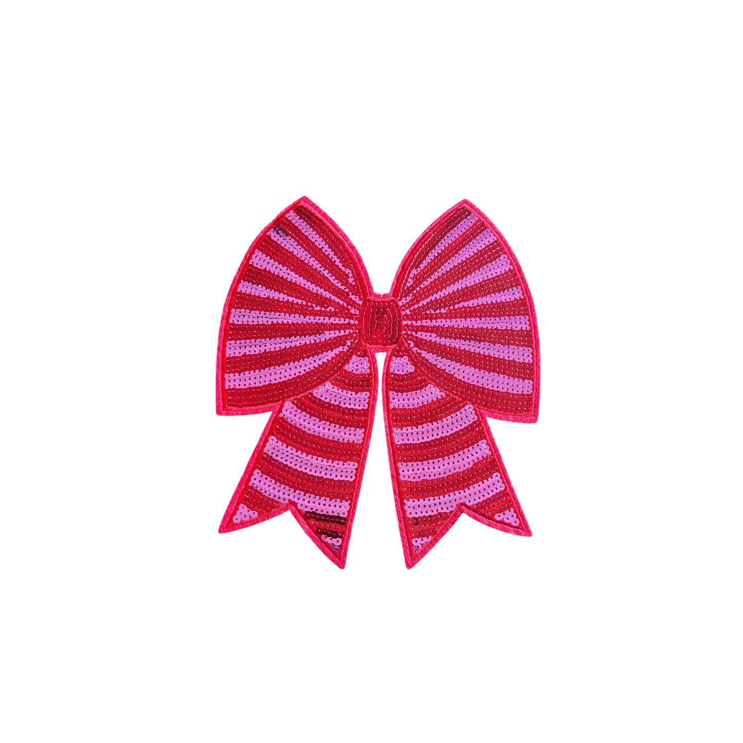 Red & Pink Striped Bow