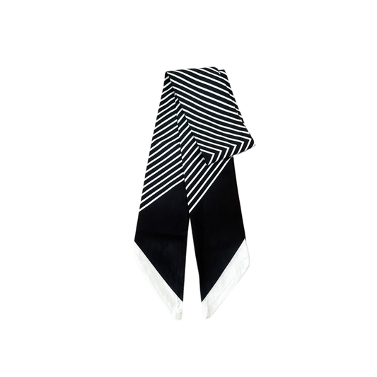 Scarf - Black & White Stripes