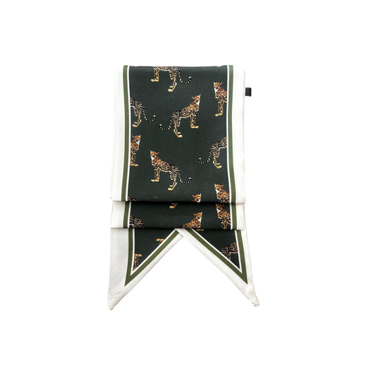 Scarf - Emerald Green Leopard